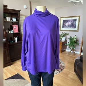 JP Collection purple long sleeve turtleneck-size XXL